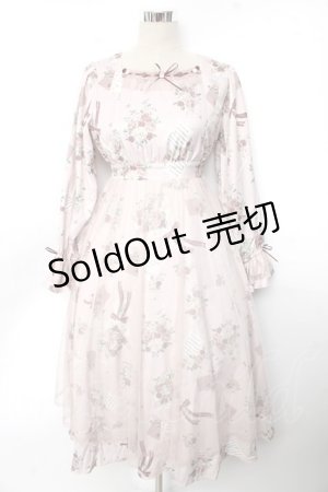 画像: axes femme / ローズアンダヴィタシオンワンピース  ピンク Y-25-10-10-138-AX-OP-SZ-ZY