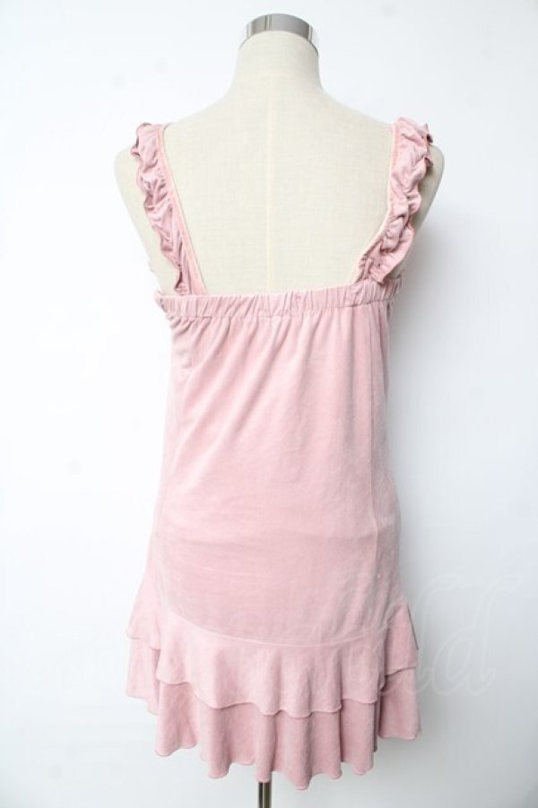 画像2: ロリータその他ブランド / フェイクスエードワンピース  ピンク Y-25-10-10-171-LO-OP-SZ-ZY (2)