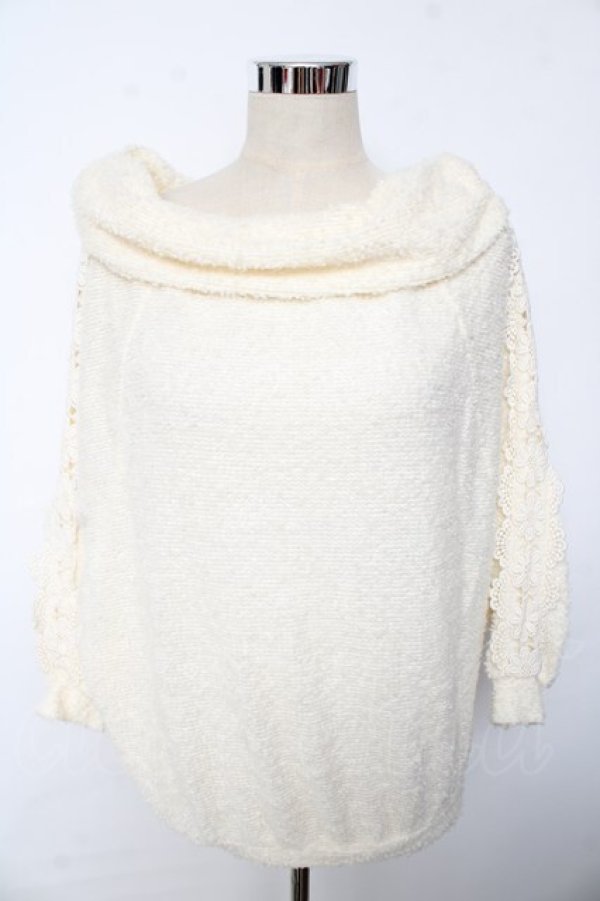 画像1: LIZ LISA / 袖レースボアニットトップス 0 アイボリー Y-25-10-10-183-LO-TO-SZ-ZY (1)