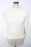 画像1: LIZ LISA / バックリボンニット 0 オフ白 Y-25-10-10-184-LO-TO-SZ-ZY (1)