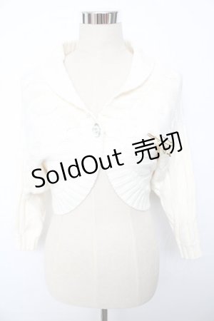 画像: LIZ LISA / ブローチ付ニットボレロ 0 オフ白 Y-25-10-10-194-LO-TO-SZ-ZI