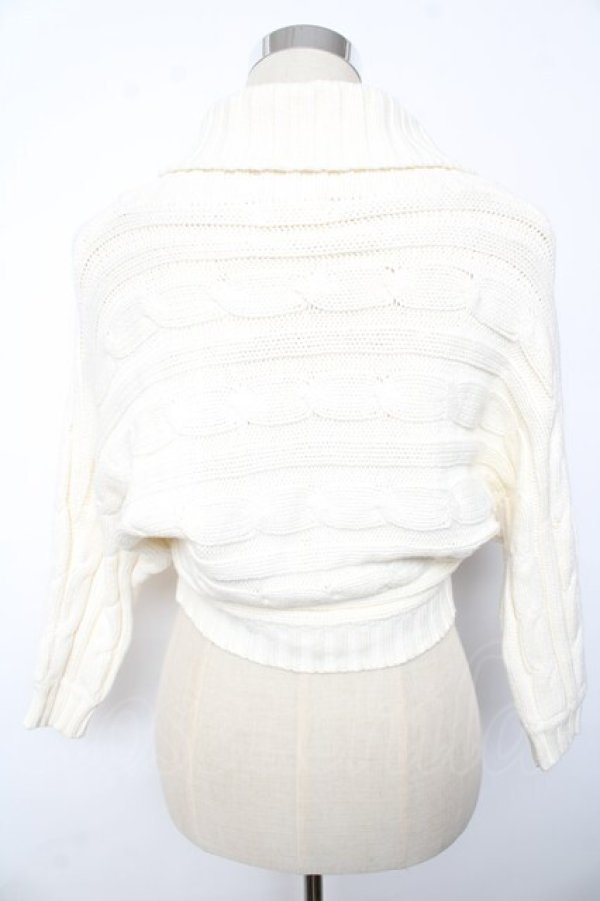 画像2: LIZ LISA / ブローチ付ニットボレロ 0 オフ白 Y-25-10-10-194-LO-TO-SZ-ZY (2)