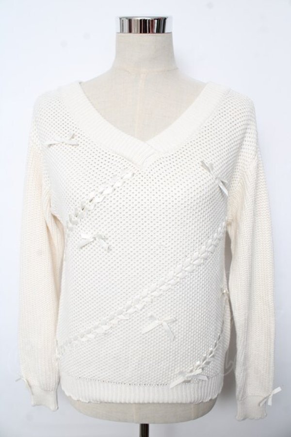 画像1: LIZ LISA / 編みリボンニット 0 オフ Y-25-10-10-202-LO-TO-SZ-ZY (1)