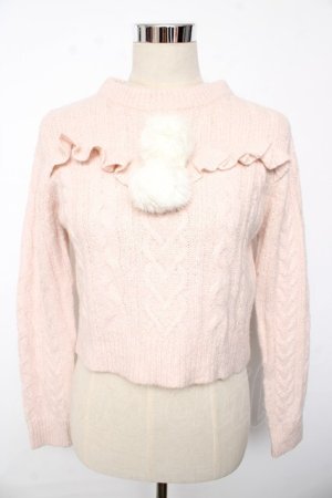 画像: LIZ LISA / ぽんぽん付ニット 0 ピンク Y-25-10-10-206-LO-TO-SZ-ZY