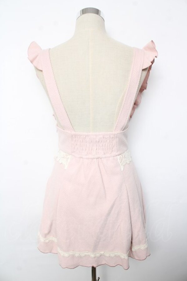 画像2: LIZ LISA / フラワーレースサスペンダースカート 0 ピンク Y-25-10-10-209-LO-SK-SZ-ZY (2)
