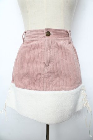 画像: LIZ LISA / ボア切替スカート 0 ピンク Y-25-10-10-213-LO-SK-SZ-ZY