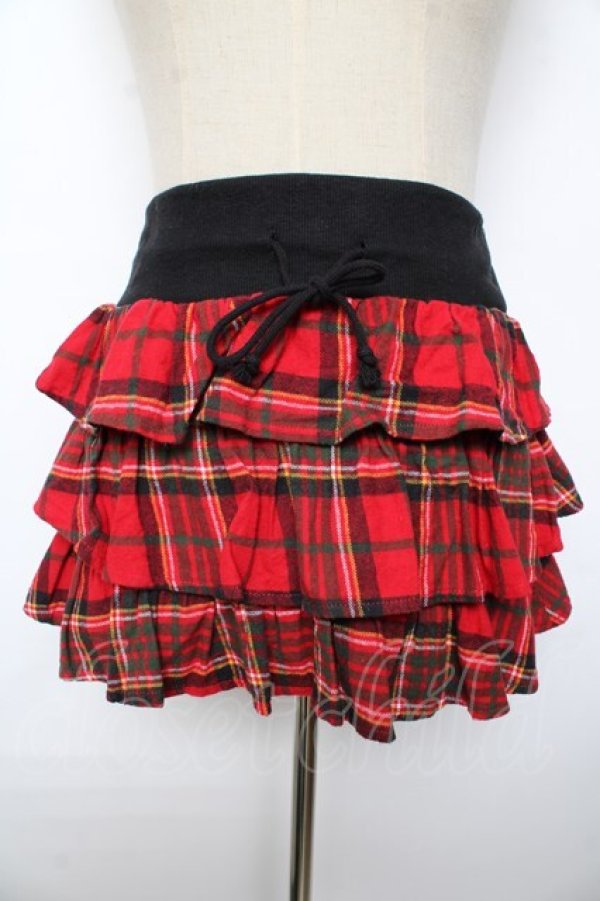 画像1: ロリータその他ブランド / チェックミニスカート 0 赤 Y-25-10-10-215-LO-SK-SZ-ZY (1)