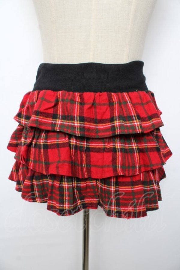 画像2: ロリータその他ブランド / チェックミニスカート 0 赤 Y-25-10-10-215-LO-SK-SZ-ZY (2)