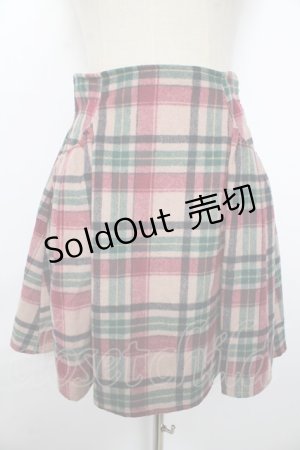 画像: ロリータその他ブランド / チェックウールスカート 0 ベージュ Y-25-10-10-216-LO-SK-SZ-ZY