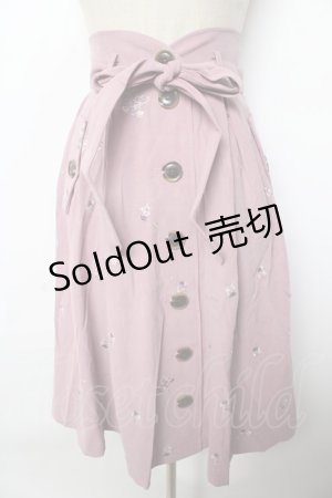 画像: LIZ LISA / 小花刺繍スカート 0 ピンク Y-25-10-10-217-LO-SK-SZ-ZY