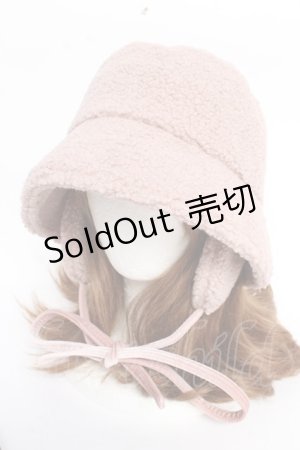 画像: axes femme / 耳当て付きボアハット 57.5 ピンク Y-25-10-10-038-AX-AC-SZ-ZY
