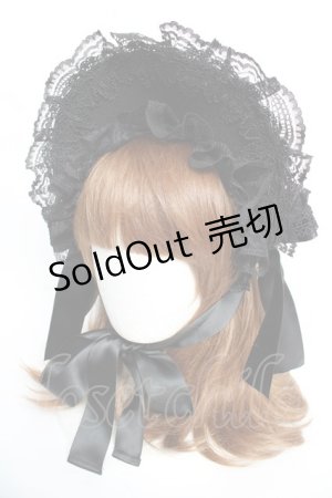 画像: MR corset / レースハーフボンネット  黒 Y-25-10-10-040-PU-AC-SZ-ZY