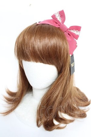画像: Innocent World / トーションレースとパールのカチューシャ  ピンク Y-25-10-10-050-IW-AC-SZ-ZY