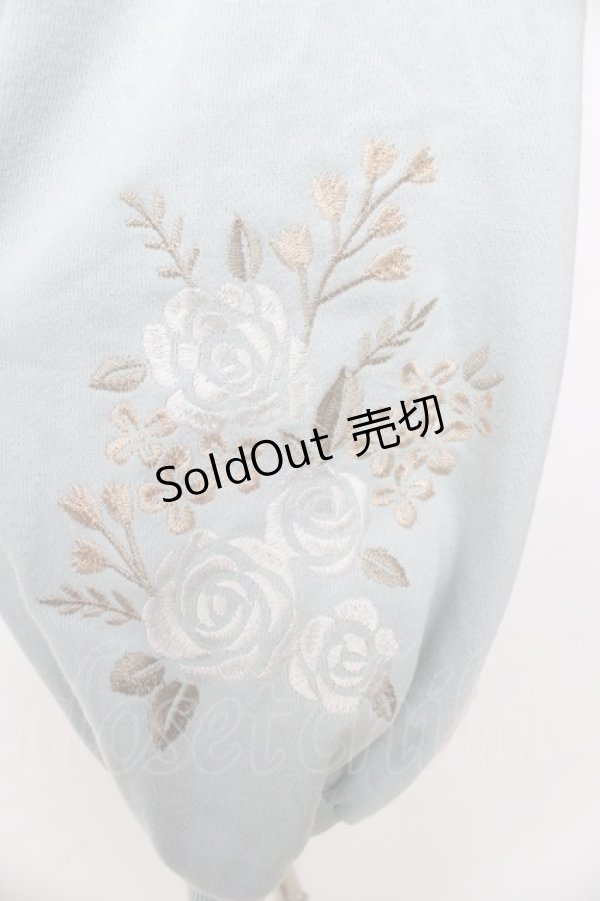 画像3: axes femme / 袖花刺繍ショートパーカー  ミント Y-25-10-13-044-AX-TO-SZ-ZY (3)