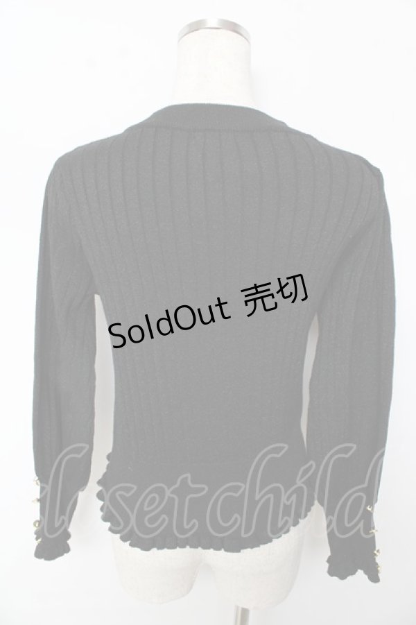 画像2: axes femme / ラメニットトップス  黒 Y-25-10-13-046-AX-TO-SZ-ZI (2)