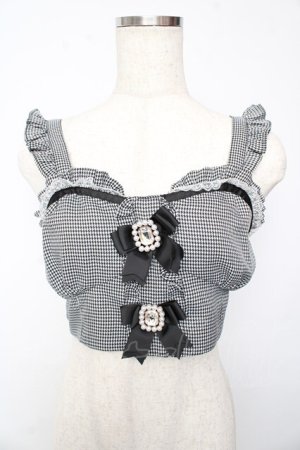 画像: LIZ LISA / ビジューリボンビスチェ 0 グレー Y-25-10-13-052-LO-TO-SZ-ZY