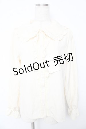 画像: m petit by misako / AM マルエリフリルブラウス L 淡薄橙 Y-25-10-13-057-LO-BL-SZ-ZY