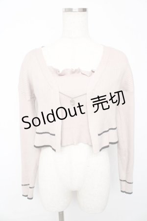 画像: pium / バイカラーカーデフリルキャミセット F ピンク Y-25-10-13-063-LO-TO-SZ-ZY
