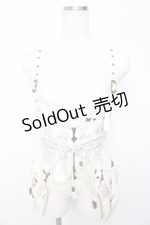 画像: Ozz oneste / ポーチ付きチャイナコルセット  オフ Y-25-10-13-069-OO-SK-SZ-ZY