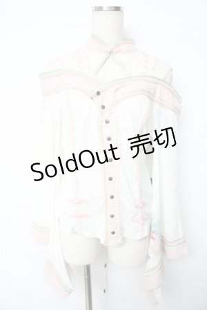 画像: Ozz oneste / 着物袖カットソー  白 Y-25-10-13-072-OO-TO-SZ-ZY