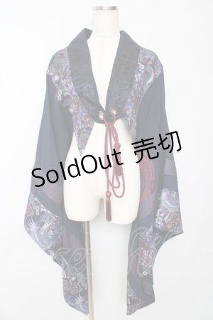 画像: Qutie Frash / 着物ショートカーデ  紺 Y-25-10-13-081-QU-TO-SZ-ZY