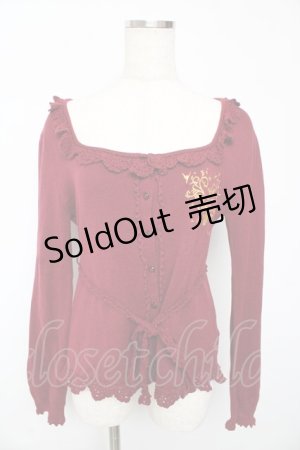 画像: PUTUMAYO / CROWN Deerカーデ  ワイン Y-25-10-13-083-PT-TO-SZ-ZS