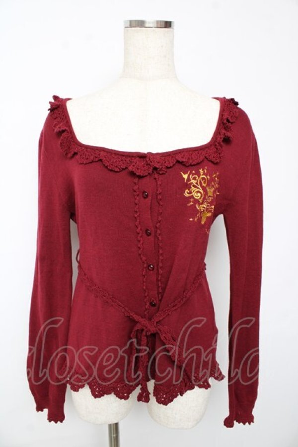 画像1: PUTUMAYO / CROWN Deerカーデ  ワイン Y-25-10-13-083-PT-TO-SZ-ZY (1)