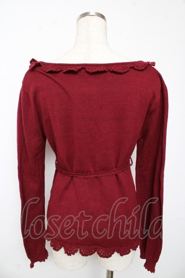 画像2: PUTUMAYO / CROWN Deerカーデ  ワイン Y-25-10-13-083-PT-TO-SZ-ZY (2)