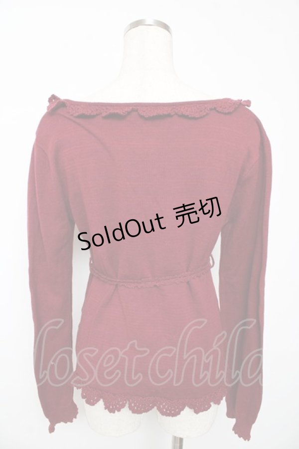 画像2: PUTUMAYO / CROWN Deerカーデ  ワイン Y-25-10-13-083-PT-TO-SZ-ZS (2)