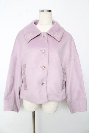 画像: axes femme / ショート丈オーバーコート F ラベンダー Y-25-10-13-089-AX-CO-SZ-ZY