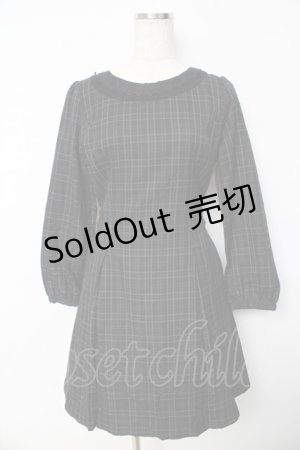 画像: axes femme / チェックワンピース M 黒 Y-25-10-13-097-AX-OP-SZ-ZY