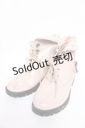 画像: axes femme / レースアップレインブーツ L ピンク Y-25-10-13-010-AX-SK-SZ-ZY