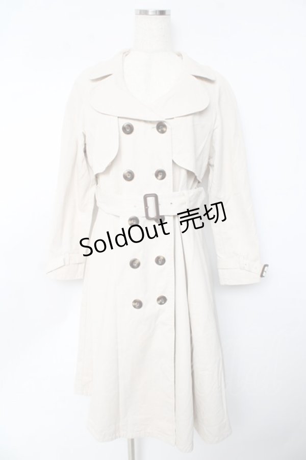 画像1: an another angelus / ケープシルエットフレアートレンチコート  生成り Y-25-10-13-109-CA-CO-SZ-ZY (1)