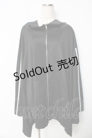 画像: IRO+IRO / 和袖のBIGジャージ M 黒 Y-25-10-13-124-LO-TO-SZ-ZY