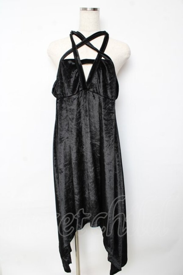 画像1: KILL STAR / MAGI VELVET RACERBACK DRESS XL 黒 Y-25-10-13-126-SL-OP-SZ-ZY (1)
