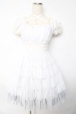 画像1: Pina sweetcollection / シフォンフリルワンピース  ホワイト Y-25-10-13-133-LO-OP-SZ-ZY (1)