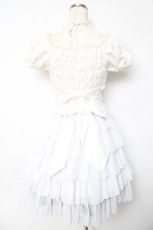 画像2: Pina sweetcollection / シフォンフリルワンピース  ホワイト Y-25-10-13-133-LO-OP-SZ-ZY (2)