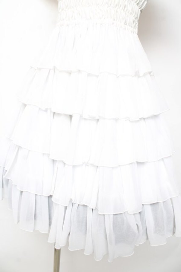 画像4: Pina sweetcollection / シフォンフリルワンピース  ホワイト Y-25-10-13-133-LO-OP-SZ-ZY (4)