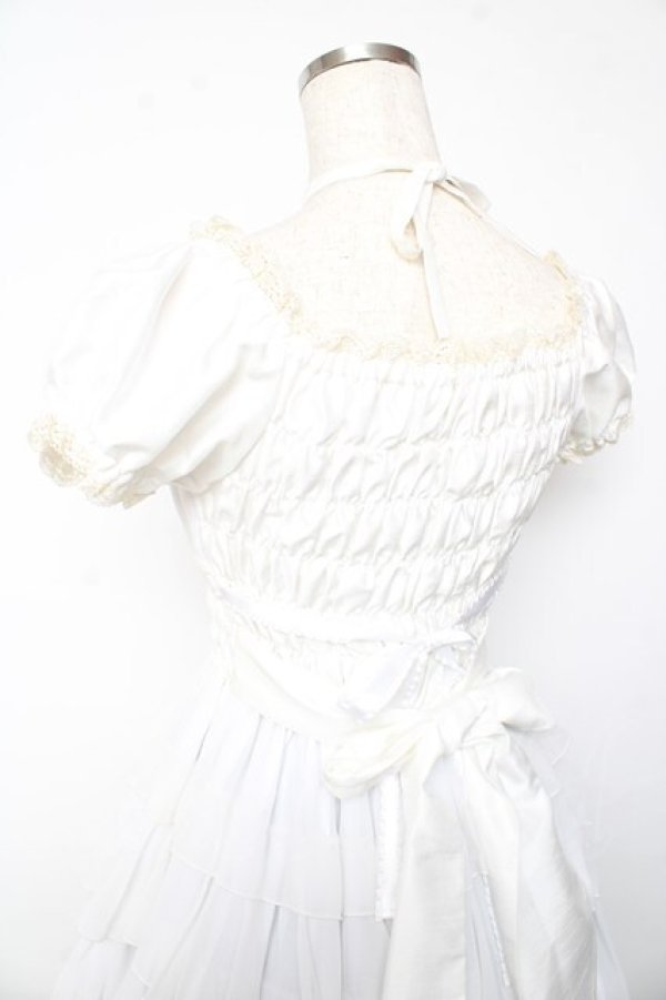 画像5: Pina sweetcollection / シフォンフリルワンピース  ホワイト Y-25-10-13-133-LO-OP-SZ-ZY (5)