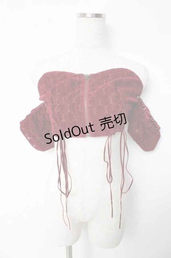 画像1: MILK / バンドゥ トップス  ボルドー Y-25-10-13-134-ML-TO-SZ-ZT202 (1)