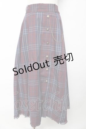 画像: axes femme / タータンチェックスカート F ワイン Y-25-10-13-139-AX-SK-SZ-ZI