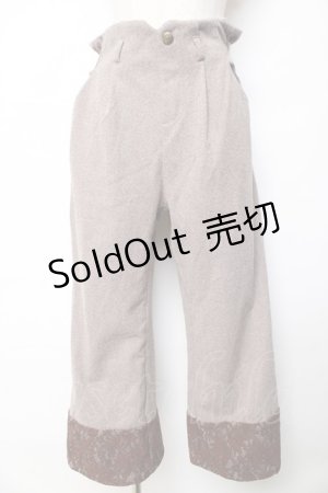 画像: axes femme / ヘリンボーン柄カットパンツ  ブラウン Y-25-10-13-141-AX-PA-SZ-ZI