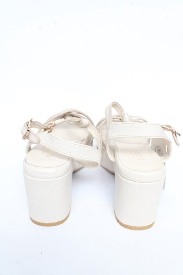 画像3: axes femme / パイピングストラップサンダル L 生成り Y-25-10-13-012-AX-SH-SZ-ZY (3)