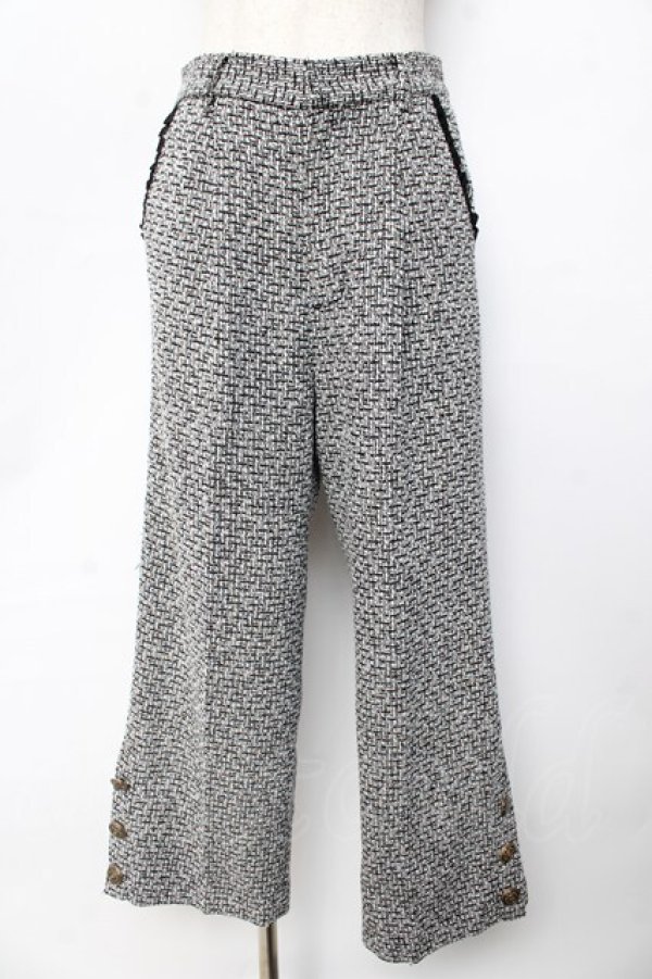 画像1: axes femme / ツィードワイドパンツ F 黒 Y-25-10-13-144-AX-PA-SZ-ZI (1)