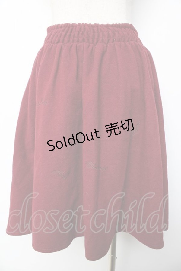 画像2: axes femme POETIQUE / 刺繍スカート M ワイン Y-25-10-13-147-AX-SK-SZ-ZI (2)