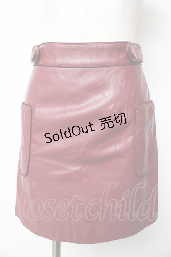 画像1: EATME / BIGポケットフェイクレザーミニスカート S ボルドー Y-25-10-13-152-LO-SK-SZ-ZY (1)