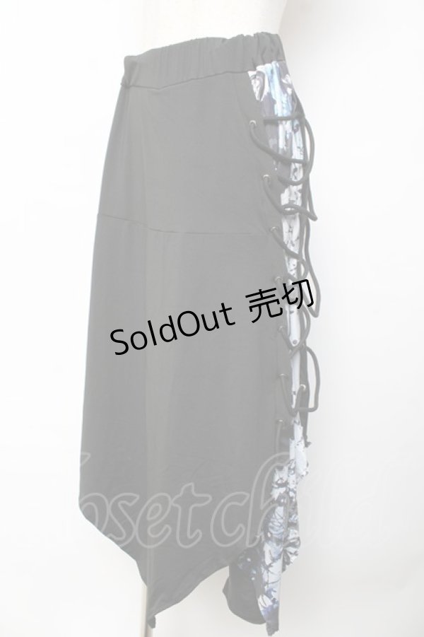 画像1: NieR CLOTHING / フラップ付きSARROUEL PANTS F 黒 Y-25-10-13-153-PU-PA-SZ-ZI (1)