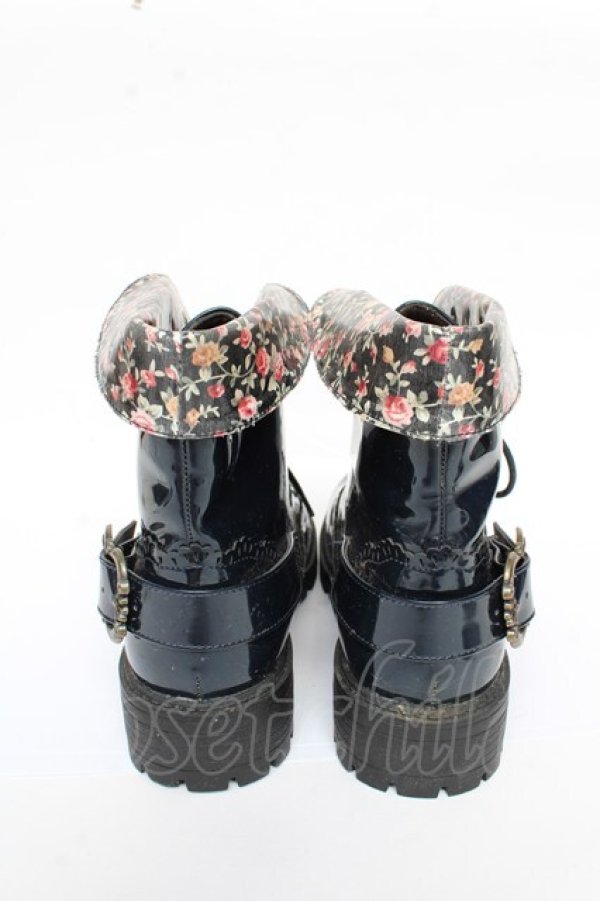 画像3: axes femme / レースアップレインブーツ L 紺 Y-25-10-13-013-AX-SK-SZ-ZT-K017 (3)