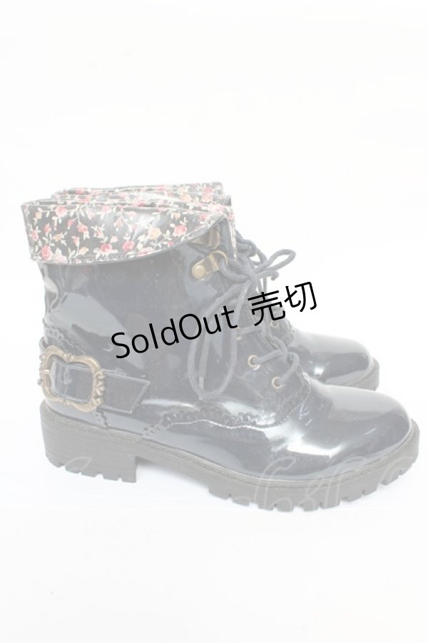 画像4: axes femme / レースアップレインブーツ L 紺 Y-25-10-13-013-AX-SK-SZ-ZT-K017 (4)