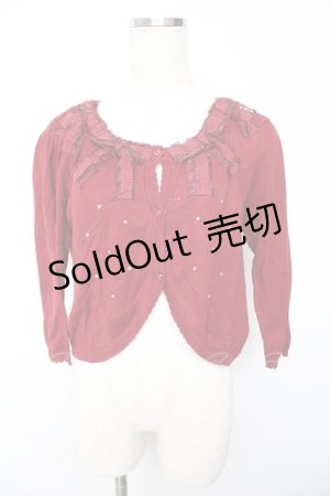 画像: axes femme / リボンデザインボレロ M ワイン Y-25-10-13-015-AX-TO-SZ-ZI